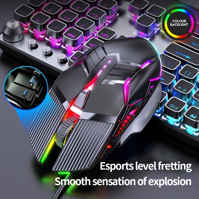 CSX S800 Professional Electronic Sport Mechanical Macro Definition programmable mouse 7D wired gaming mouse