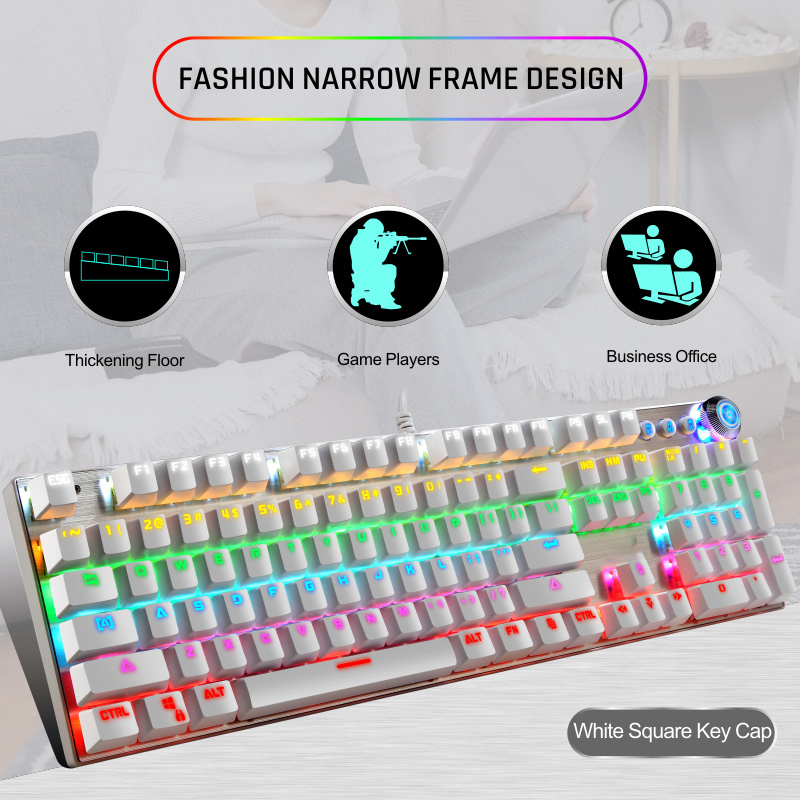 CSX K88 New arrivals mechanical RGB Keyboard Mouse headphone Combo Wired desktop 104 key gaming Keyboard for pc computer case