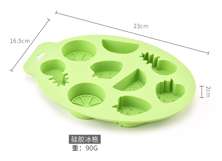 Cheap ice cube trays silicone mold creative Fruit shape silicone ice making Frozen Ice block mold