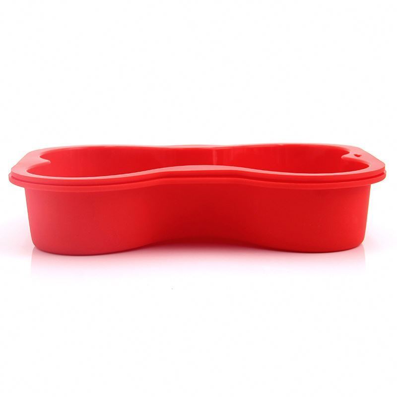 Hot Selling Silicone Dog Bone Shape Silicone Baking pan cake Mold for Puppy Birthday Cake Mix Novelty