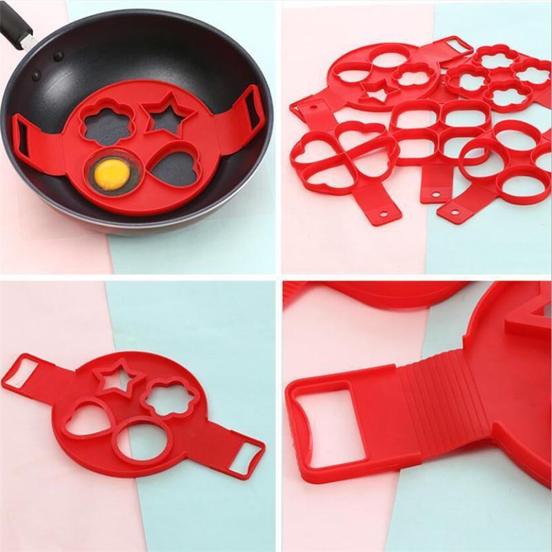 Wholesale silicone  pancake maker non-stick cake mold silicone baking pan flip tools  Egg Cooker Omelet Molds