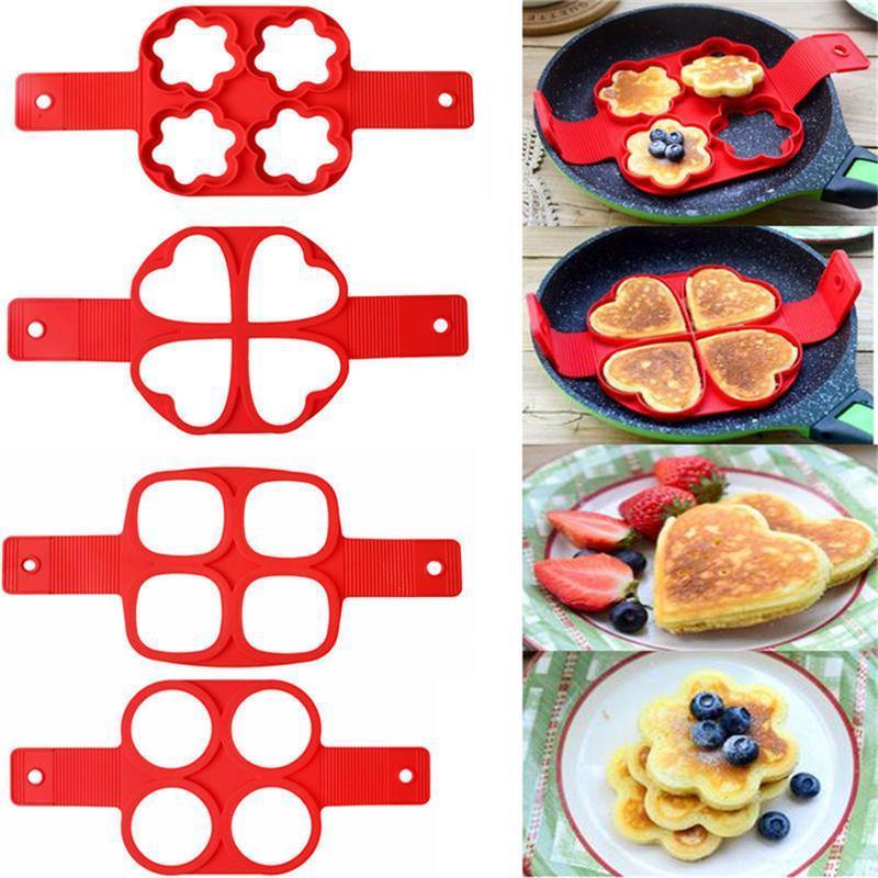 Wholesale silicone  pancake maker non-stick cake mold silicone baking pan flip tools  Egg Cooker Omelet Molds