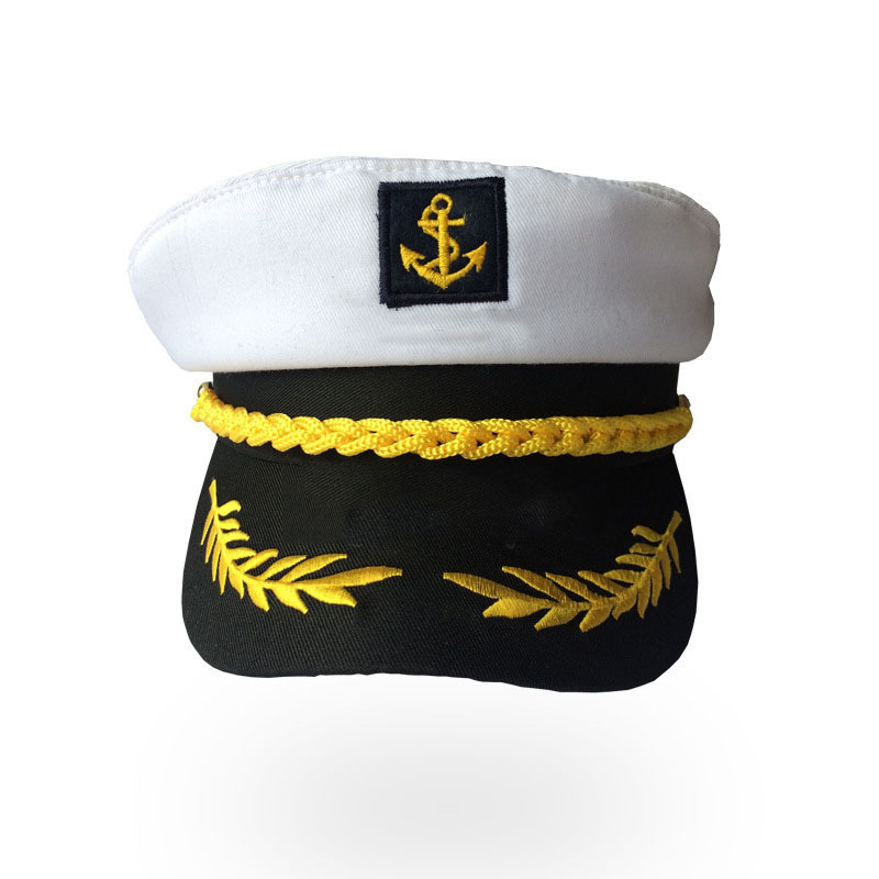 RTSWY-456 2020 fancy party sailor navy captain hat white red black navy hats costume hat