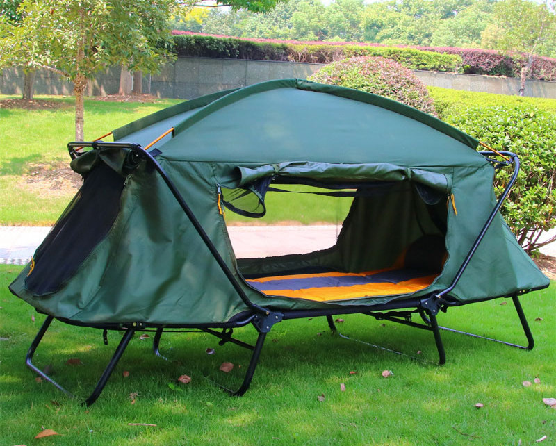 ZB-021 Hot Sale Automatic Smart Off Ground Tent Above Ground Oversize Tent Cot Folding Outdoor Camping Sleeping Bed tent