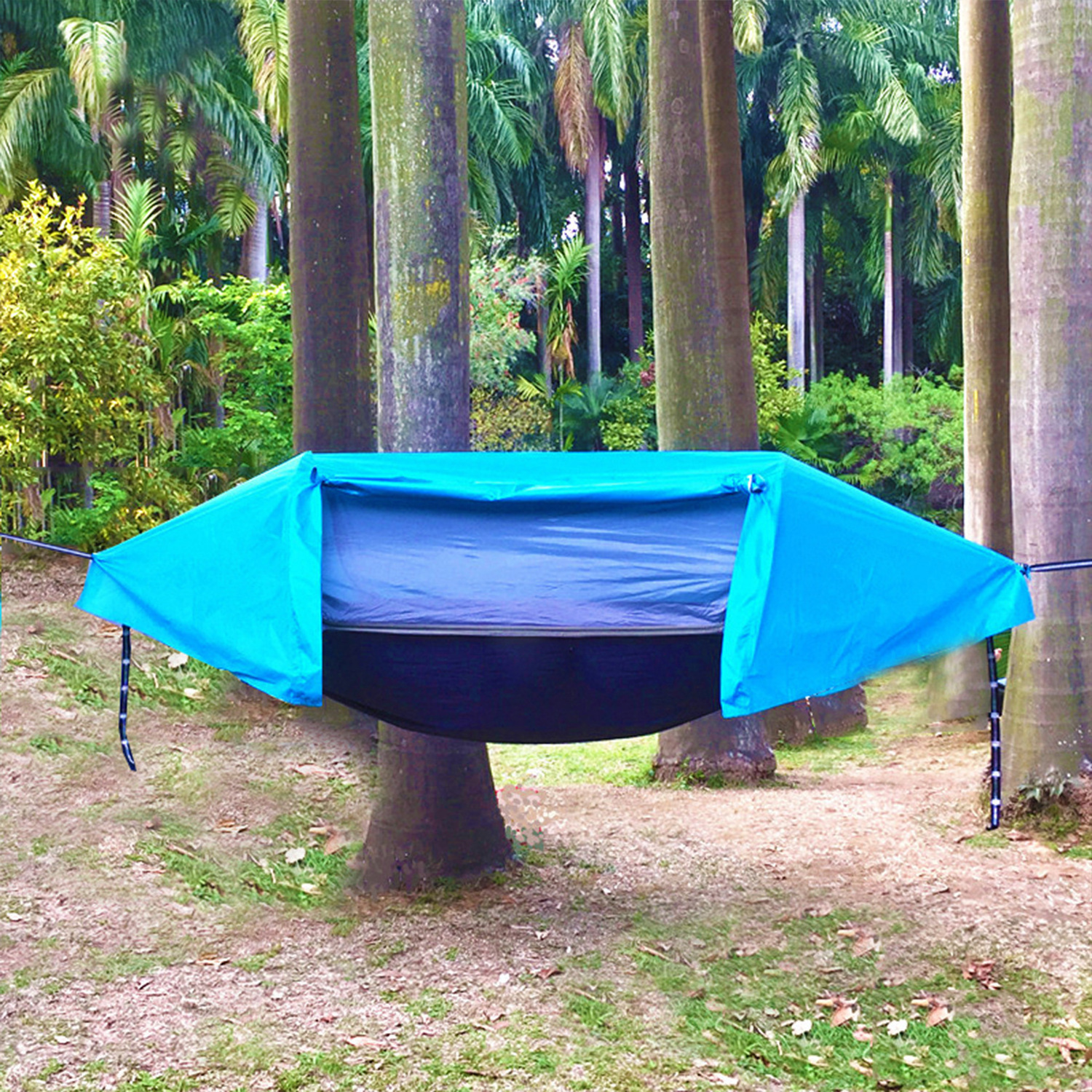 XK-036  Camping Hiking Rope Hammock Rain Fly Tarp Mosquito Bug Net Outdoor Hammocks