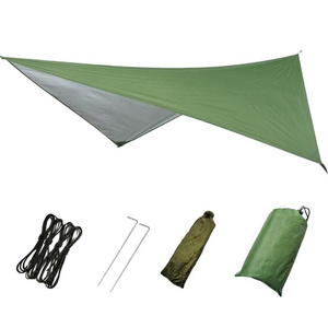 YWSP-0918 Outdoor Ultralight Beach Picnic Wind Snow Rain Fly Shelter Square Backpack Camping Tarp Tant