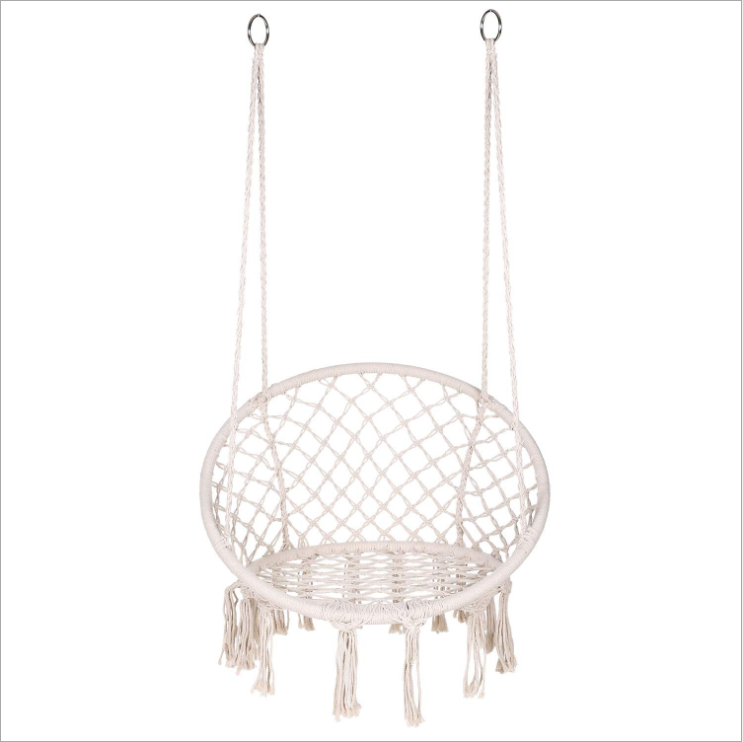 SPWE-3008 Macrame Round Shape Hanging Hammock Swing Chair For Garden Porch Home Hotel Wedding Indoor Outdoor Hand-woven Bohemian