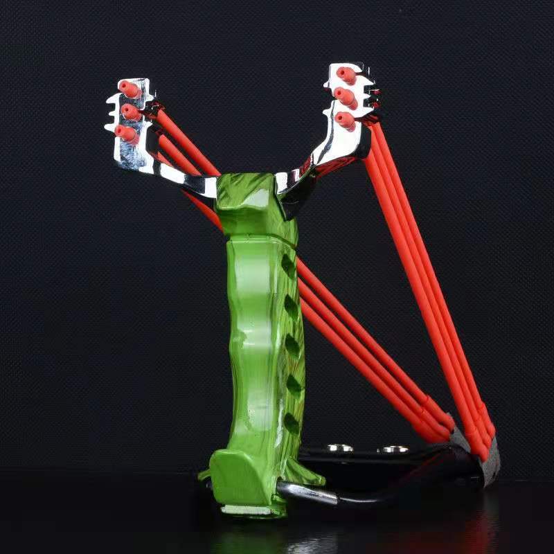 ECS-1065  Hunting Slingshot Outdoor Stainless Steel Hunting Shooting Sling Shot Slingshot with Aluminium Handle