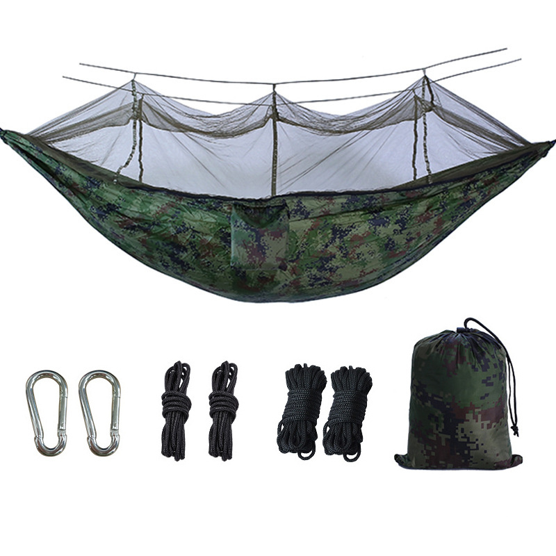 Camping outdoor easy to carry hammock bug net nylon hammock outdoor hammock mosquito net