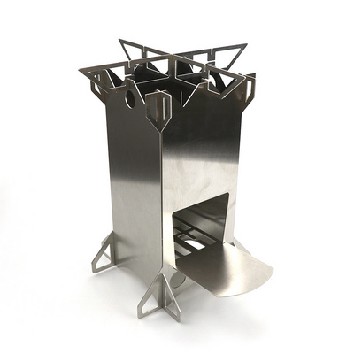 sp-658  Custom portable stainless steel rocket stove camping folding wood  barbecue stove outdoor stove