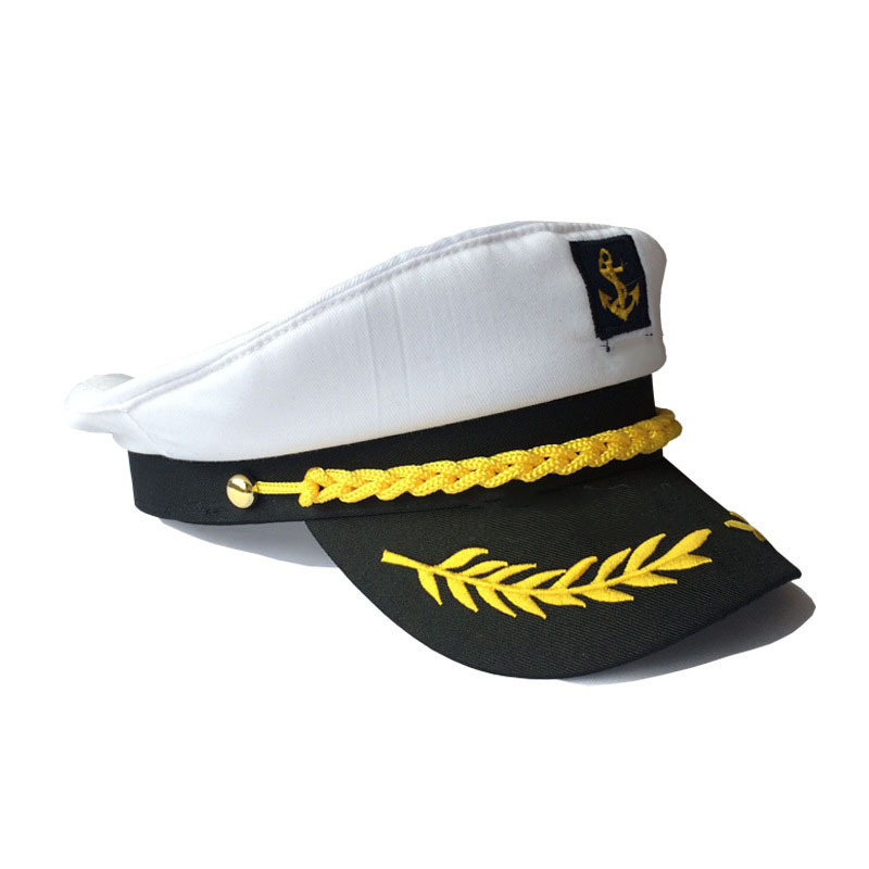 RTSWY-456 2020 fancy party sailor navy captain hat white red black navy hats costume hat