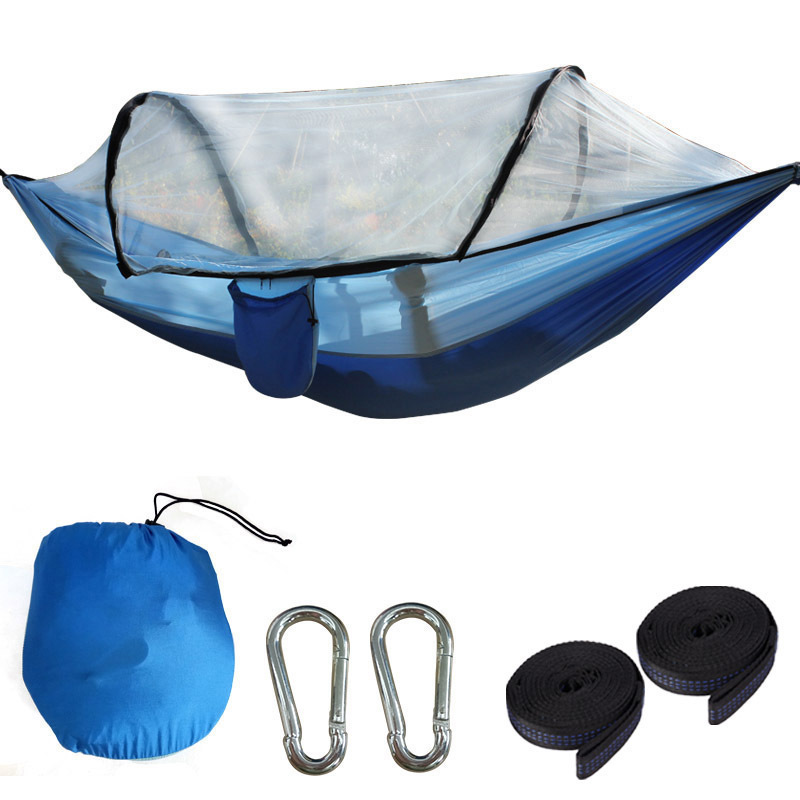 HA-009 Wholesale Camping Pop Up Hammock With Mosquito/Bug Nets 210T Nylon 250KG Load Capacity Jungle Hammock With Bug Nets