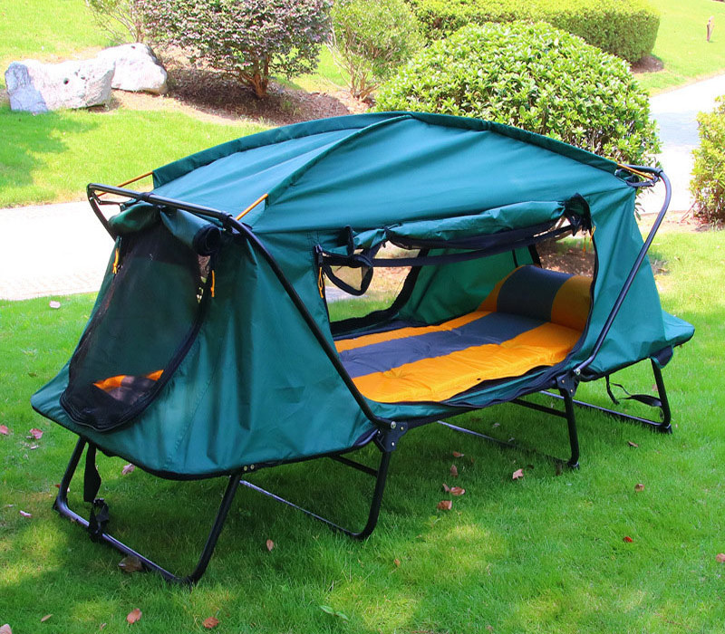 ZB-021 Hot Sale Automatic Smart Off Ground Tent Above Ground Oversize Tent Cot Folding Outdoor Camping Sleeping Bed tent