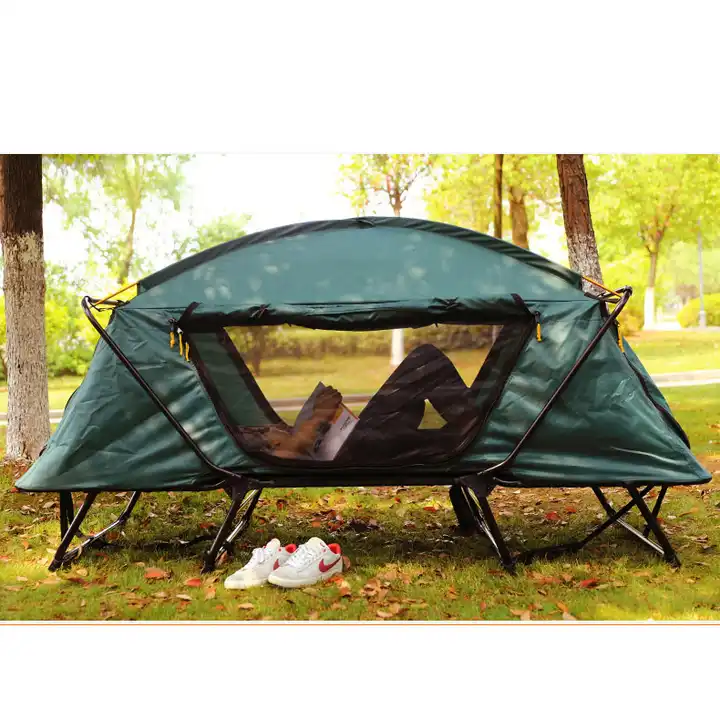 ZB-021 Hot Sale Automatic Smart Off Ground Tent Above Ground Oversize Tent Cot Folding Outdoor Camping Sleeping Bed tent