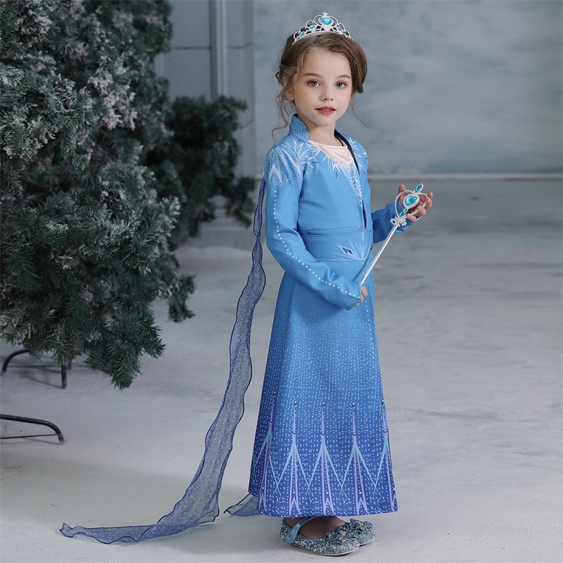 RTSWY-264  Girl Carnival Dresses Dress 2020  Elsa Snow Queen Dress Elsa Cartoon