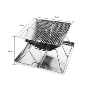 RTSWY-666 Outdoor Thick Stainless Steel BBQ Barbecue Hiking Backpacking Camping Wood Stove