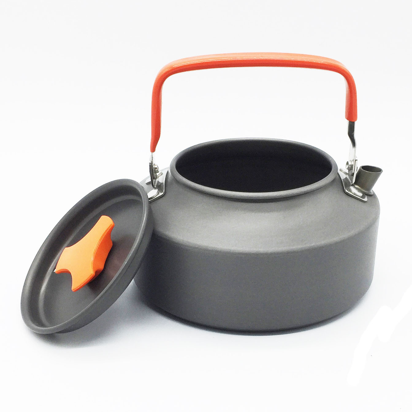 SP2665 Hiking Backpacking Equipment Stainless Steel Fire Portable Fishing Cookware Coffee Camping 1.1L Pot Kettle