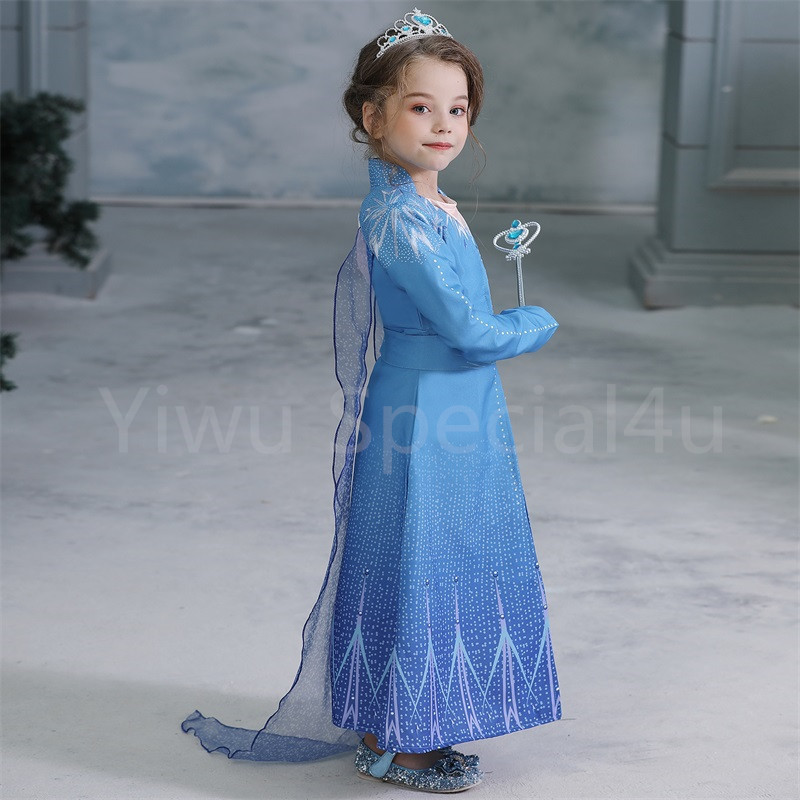 RTSWY-346  2020 Frozen 2 elsa dress Children Wear Kids Role Play Frozen Elsa Cosplay Dress