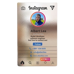 Good Price Factory Direct Custom IG trends PVC business  cards  plastic card printing