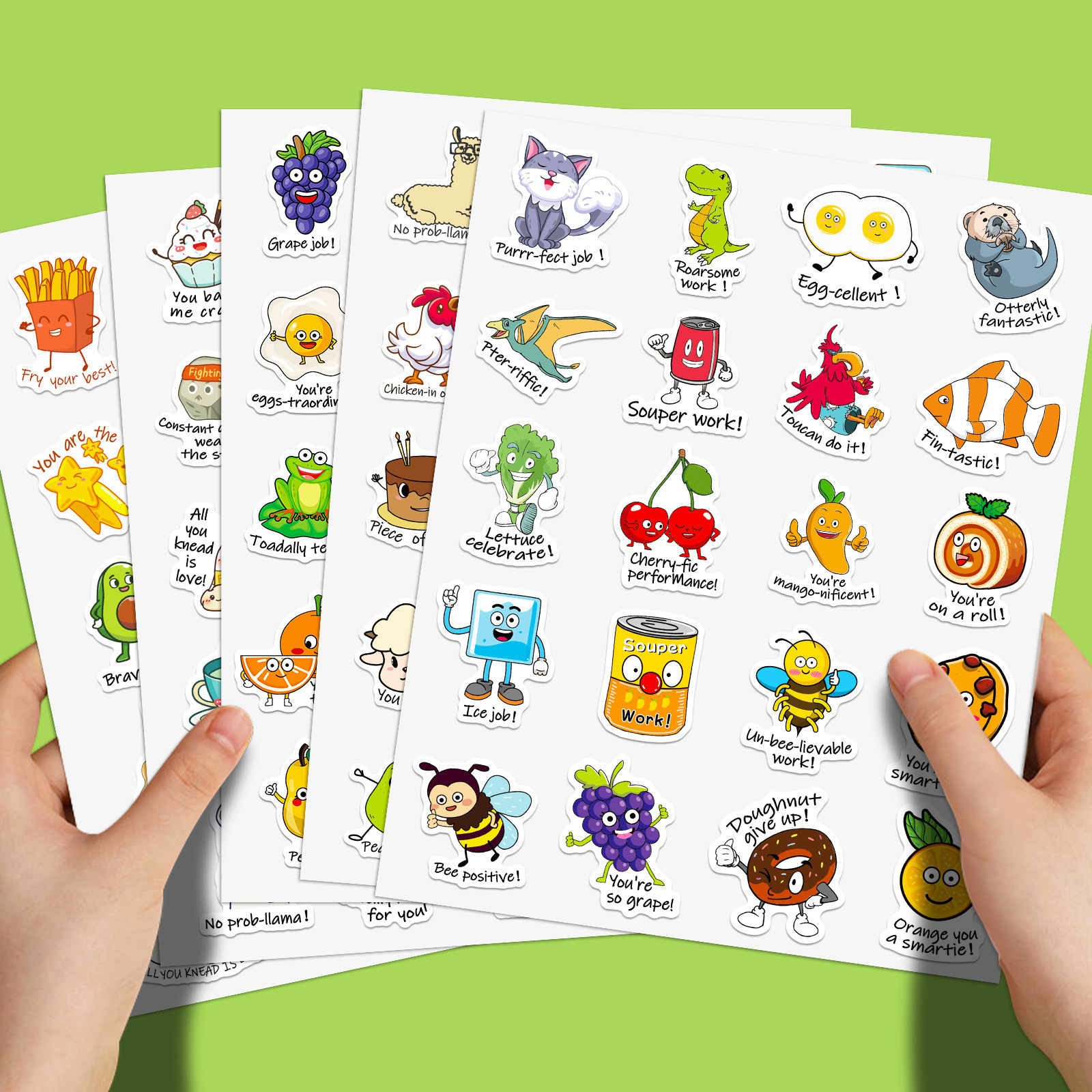 Punny Teacher Stickers for Student, Funny Teacher Reward Stickers for Kids Classroom Supplies Motivational Stickers Cute Animal