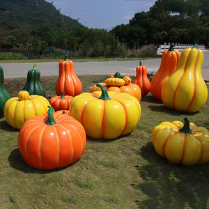 Custom Colors Morden sculpture Garden decoration sculpture Large size Pumpkin Fiberglass sculpture for home