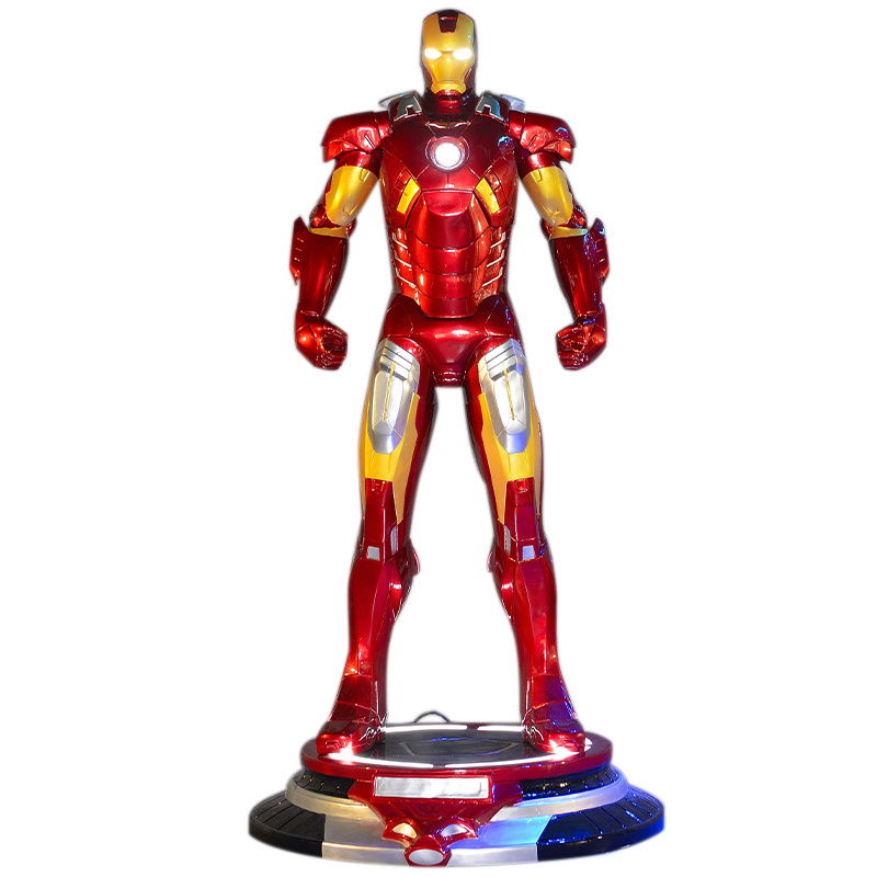 Hot Sale Life Size Iron Man Movie Action Figure Statue Sculpture Iron Man Life Size Anime Statue