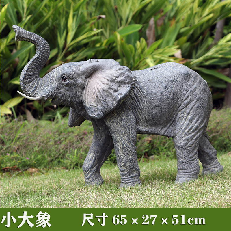 Fiberglass Sculptures Animal Statue Large Zoo Decoration Elephants Decoration Statue