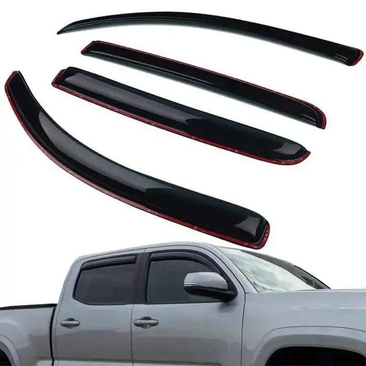 Spedking Side Window Sun Rain Visors Gutter Wind Vent Deflectors For Toyota Tacoma 2016-2021 Visors