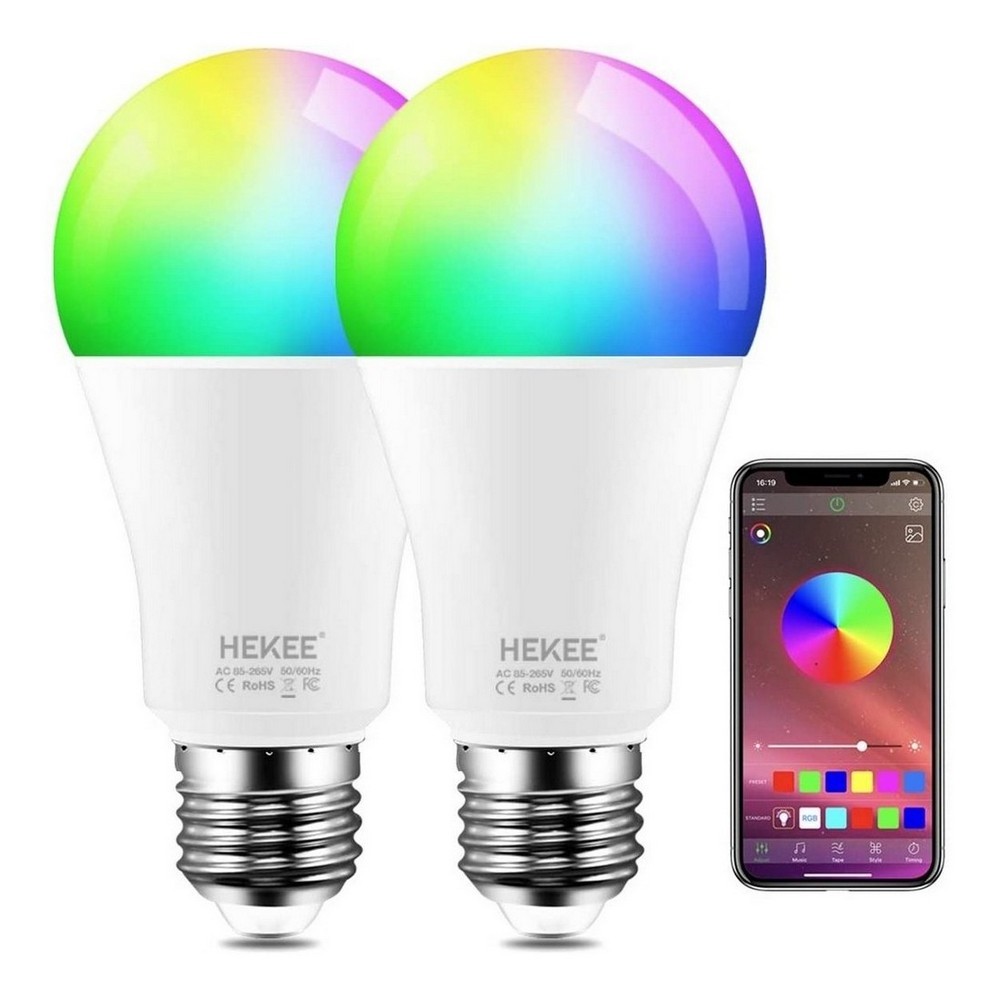 Smart Light Bulb 2.4G(Not 5G), WiFi LED RGBCW Color Changing Bulbs 2700K-6500K with White Lights Work with Alexa, Echo, Google