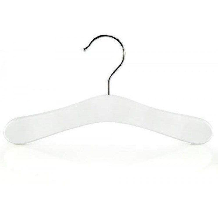 24 White 9.8inch Wooden Kids Coat Clothes Garment Top Baby Toddler Hangers Metal Swivel Hook