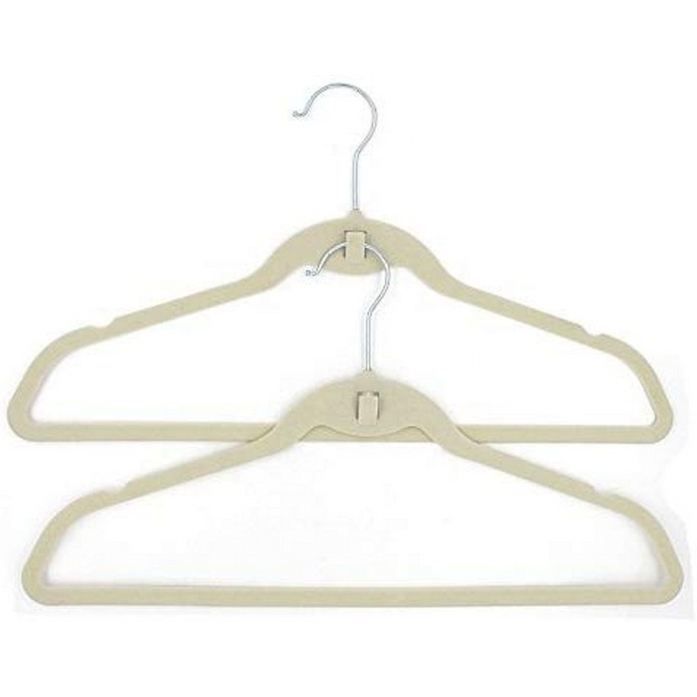 10pcs Velvet Hangers Space Saving Plastic Flocking Clothes Hangers Non-Slip Hangers 360 Degree Swivel Chrome Hook for  Suit Coat