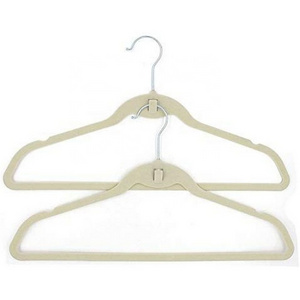 10pcs Velvet Hangers Space Saving Plastic Flocking Clothes Hangers Non-Slip Hangers 360 Degree Swivel Chrome Hook for  Suit Coat