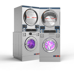 Commercial Stack Washer Dryer Extractor Laundry Machine Washing Machine with dryer