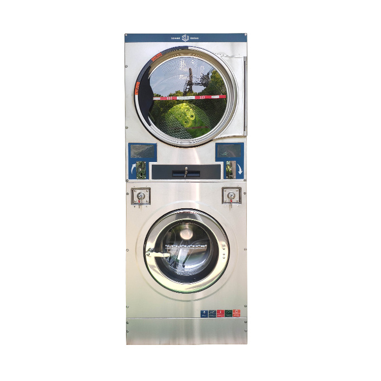 Commercial Stack Washer Dryer Extractor Laundry Machine Washing Machine with dryer