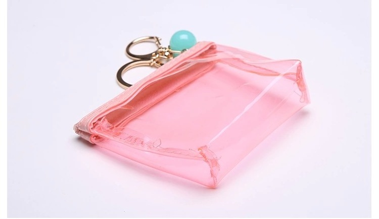 Promotional lovely zipper pvc coin bag waterproof cute mini transparent coin purse for Kids