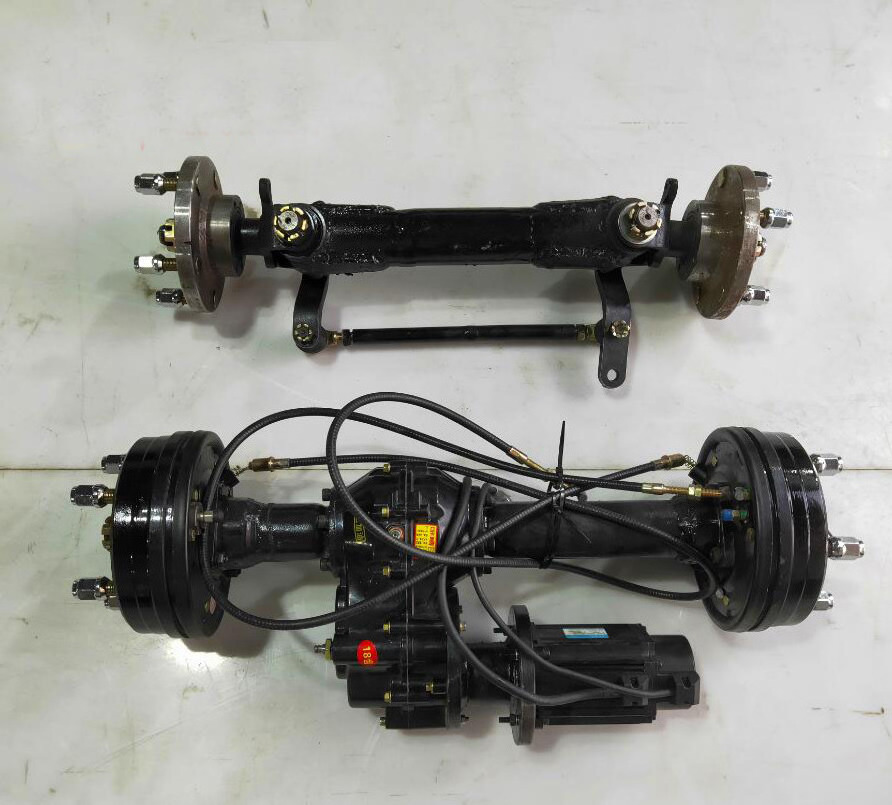 Servo Motor DIY Modified Four Wheels Forklift Electric Tricycle Front Rear Axle With 4 Wheels