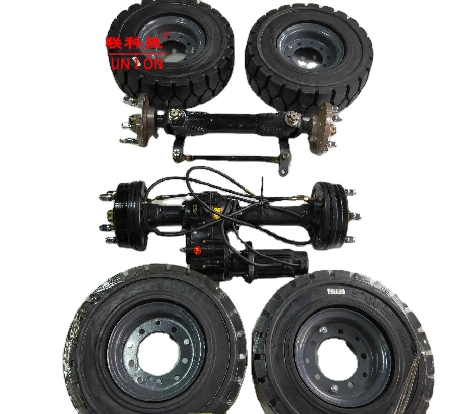 Servo Motor DIY Modified Four Wheels Forklift Electric Tricycle Front Rear Axle With 4 Wheels