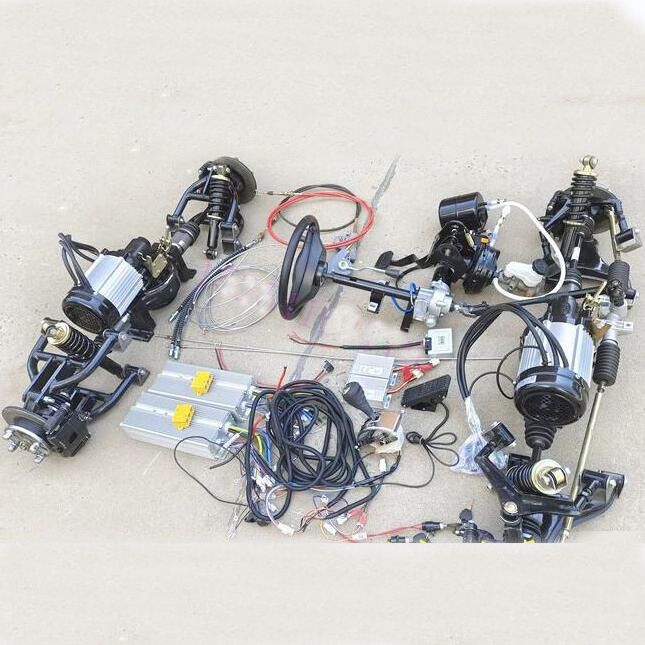 4X4 4WD Water Land ATV 5000w hybrid 5kw electric car atv conversion dual motor drive rear axle disc brake 4wd assembly kit