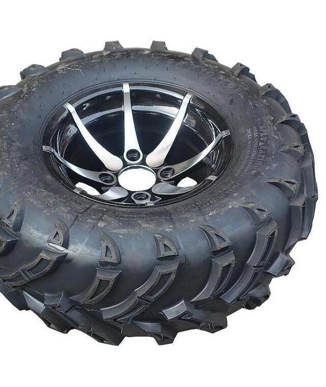 GO KART KARTING ATV UTV Buggy 25X10-12 Inch Wheel Tubeless Tyre Tire With Aluminum Alloy Hub