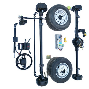 Heavy Duty 4000KG/5000KG Load Motor Under Chassis Four Wheels Forklift Electric Tricycle Front Rear Axle With Wheels