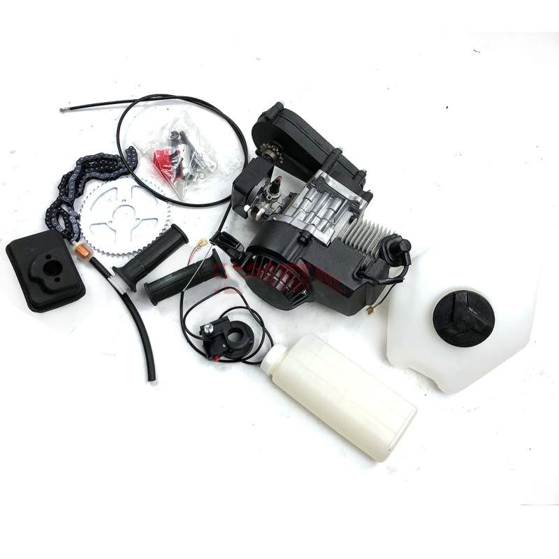 49CC 2 Stroke Petrol Gasoline Motorized Dirt Bike Bicycle Bike Motor Engine Kits With Fuel Tank And Exhaust Muffler