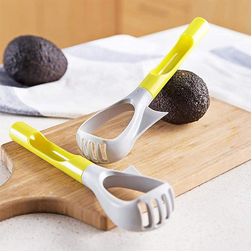 Dropshipping Europe kitchen tools 5 in 1 avocado slicer Multi-Function Avocado Masher Fruit Separator with Comfortable Handle