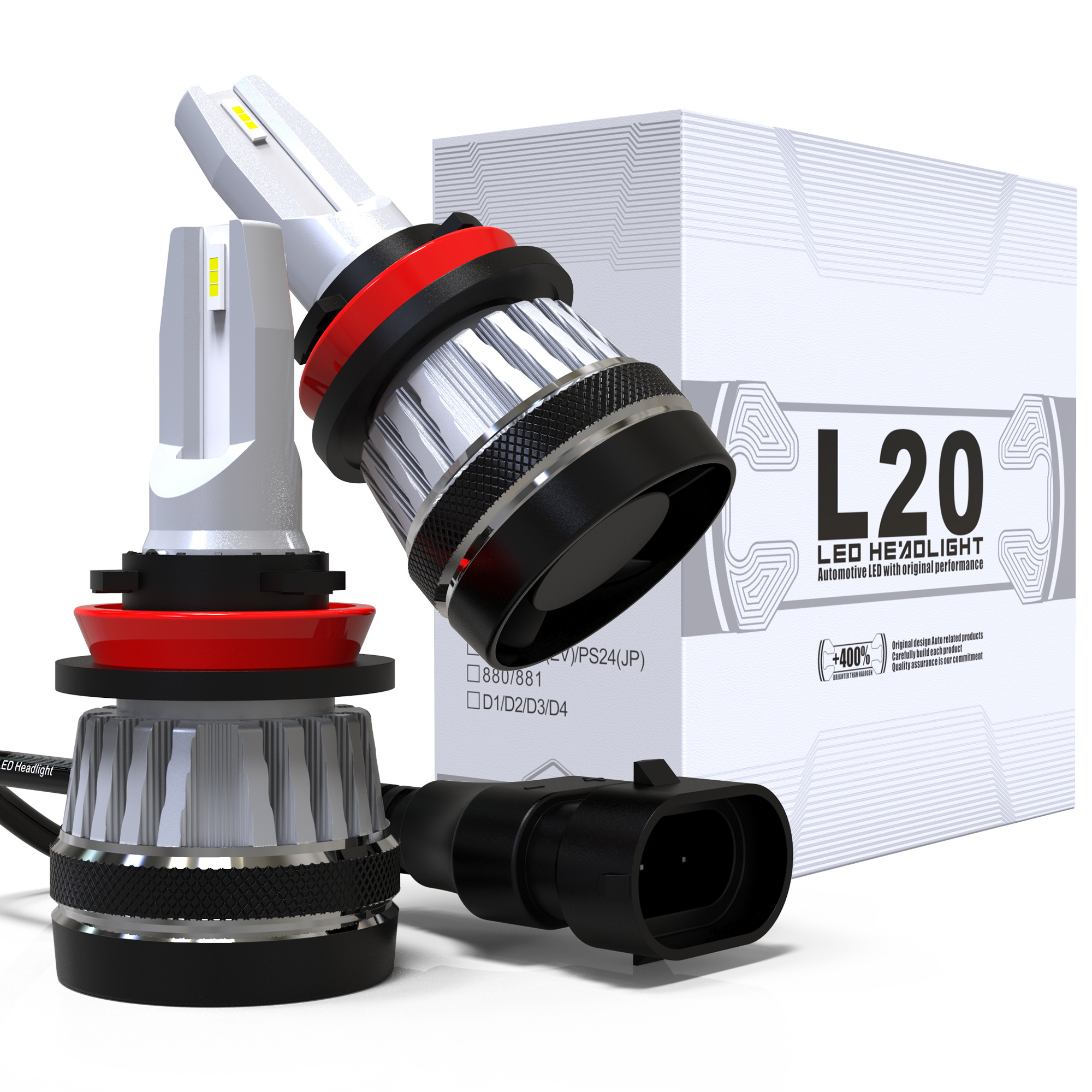 DMEX 60W 8400LM Car Haedlight H4 H7 H1 LED H8 H9 H11 4300K 5000K 6500K 8000K Auto fog Light 80W 8400LM 12V LED Bulb