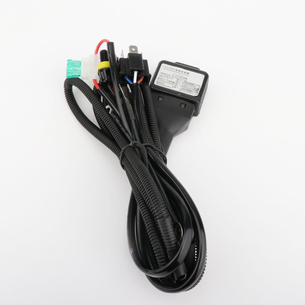 DMEX 35W 55W H4-3 HID Wire Harness H4 Hi Low Projector Lens Controller Relay harness for 2.5 3.0 inch HID Projector lens