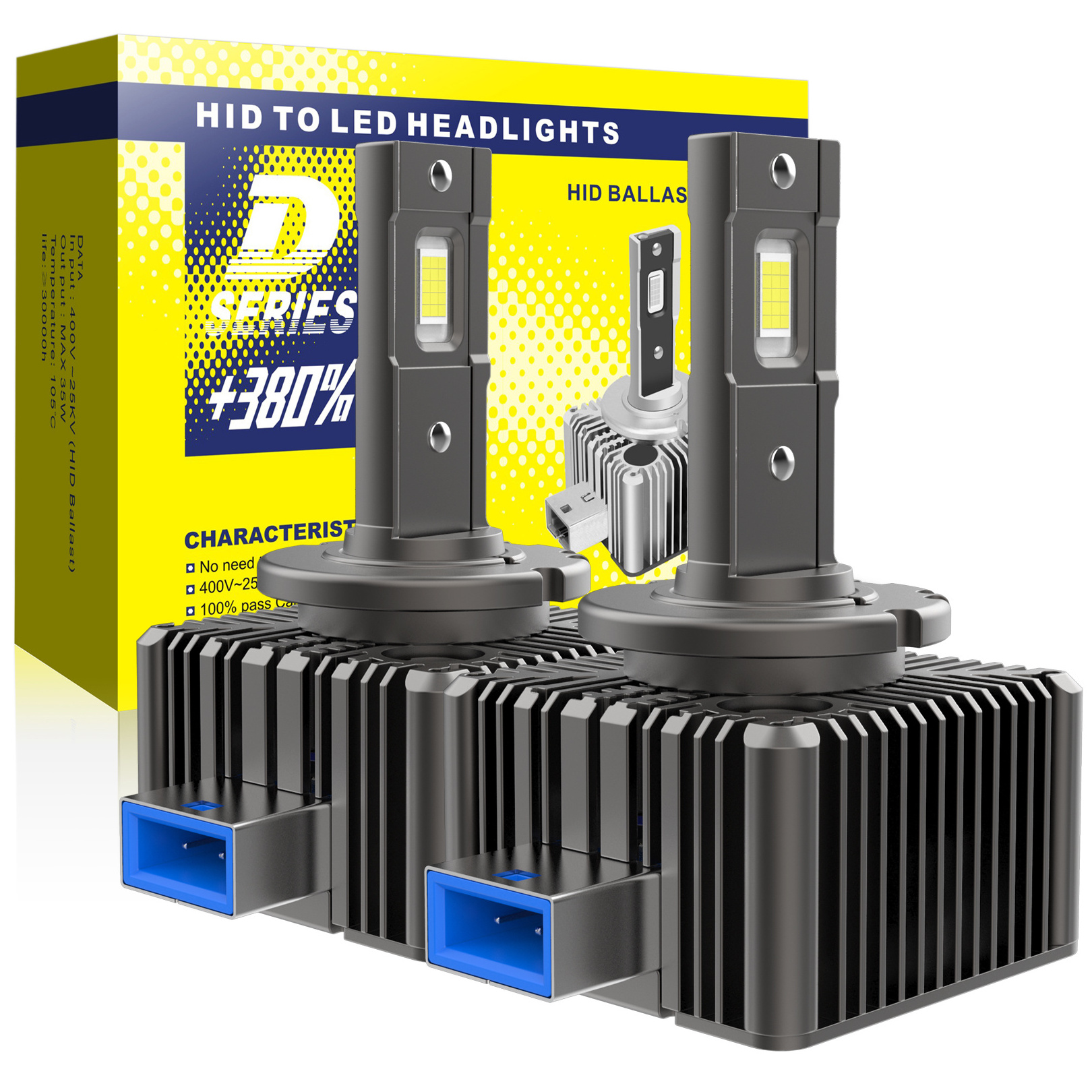 DMEX D5S d2s d2r d4s/d4r led headlight bulb 35W 4300LM, HID to LED directly D2S LED