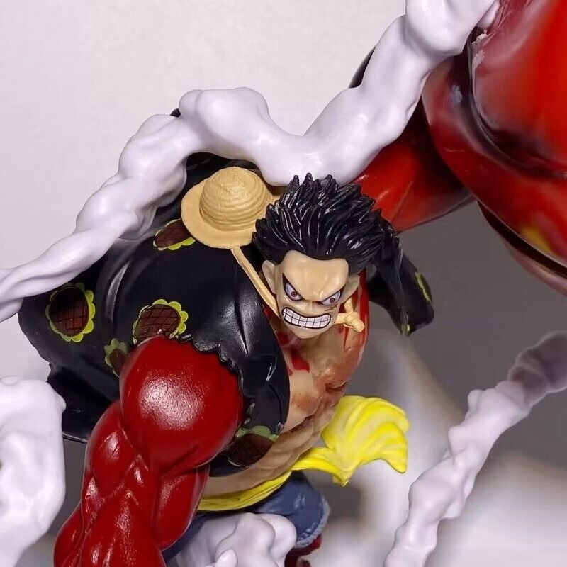 23cm One Pieced Action Figure Big Punch Gear 4 Luffy Anime Figure One Piece Statue Figure Resin GK Toys Gift for Boys Girls Kid