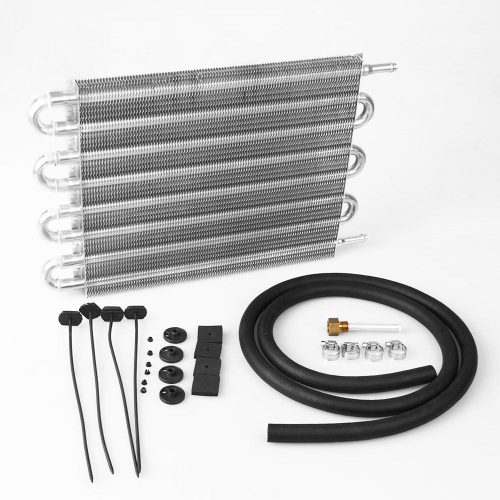 Universal 8 Row aluminum transmission Oil Cooler Kit