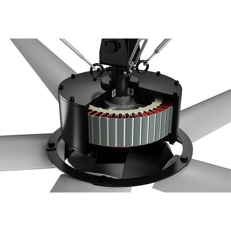 Alloy Blade Energy Saving 7.3M Giant Hvls Low-Speed Ceiling Fan Hvls Fans Industrial Large Ceiling Fan With Pmsm Motor