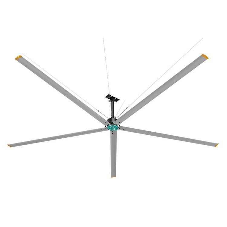 Alloy Blade Energy Saving 7.3M Giant Hvls Low-Speed Ceiling Fan Hvls Fans Industrial Large Ceiling Fan With Pmsm Motor