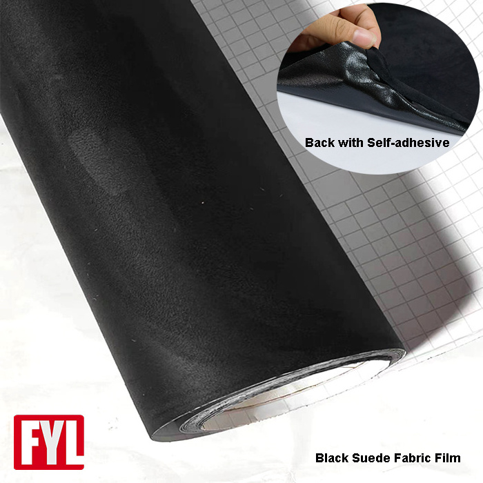 High Soft  Micron Fiber self adhesive Alcantara wrap Suede Velvet Car Interior Ceiling Wrapping Fabric Film